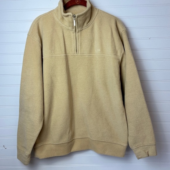 IZOD PerformX Women's Medium Longsleeve 1/4 Zip Fleece Jacket Cream - Picture 1 of 11